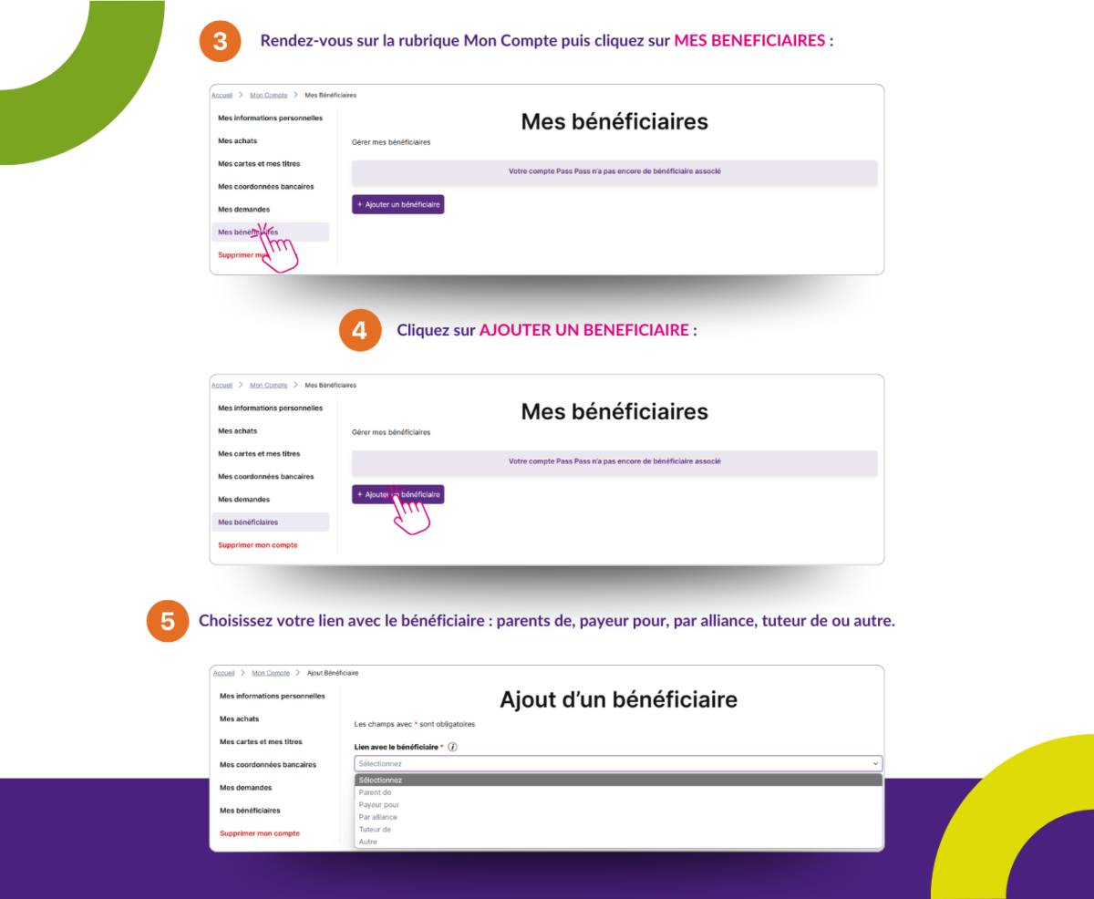 Comment ajouter un bénéficiaire
