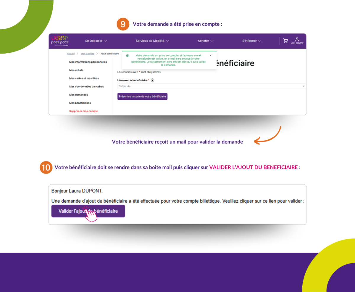 Comment ajouter un bénéficiaire
