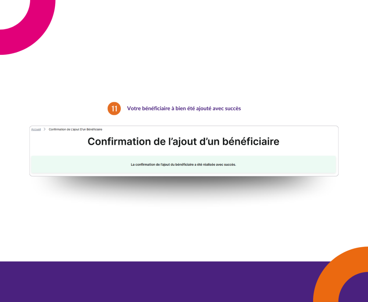 Comment ajouter un bénéficiaire