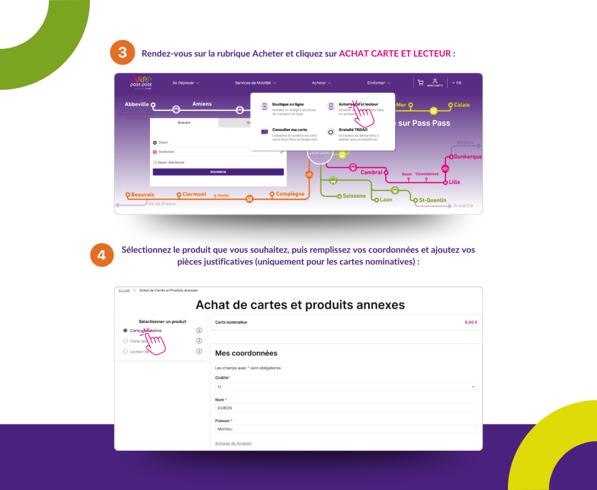 Commander une carte Pass Pass 