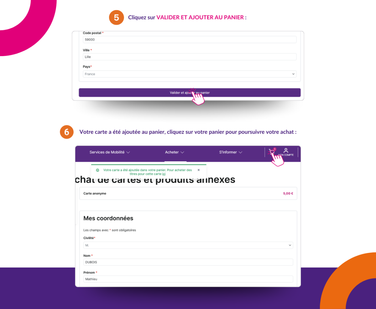 Commander une carte Pass Pass 