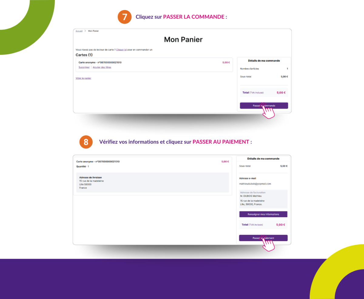 Commander une carte Pass Pass 